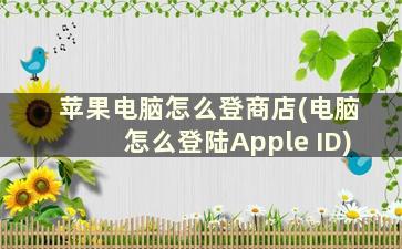 苹果电脑怎么登商店(电脑怎么登陆Apple ID)